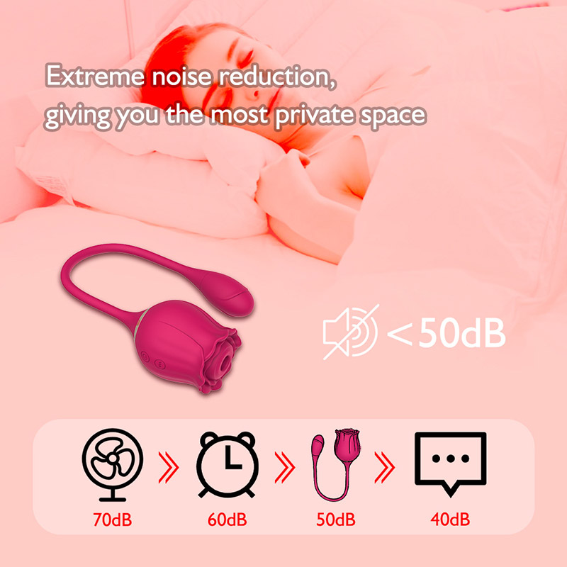 Rose Clit Vibrator Stimulator With Vibrating Egg