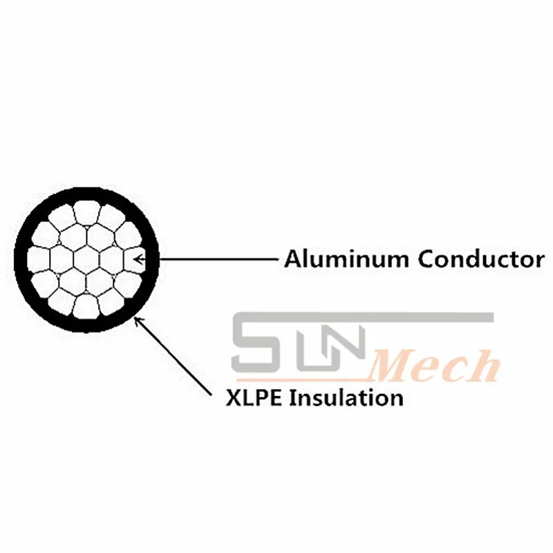 0.6/1 Kv ASTM Electrical Wire XLPE ABC Cable Overhead Cable