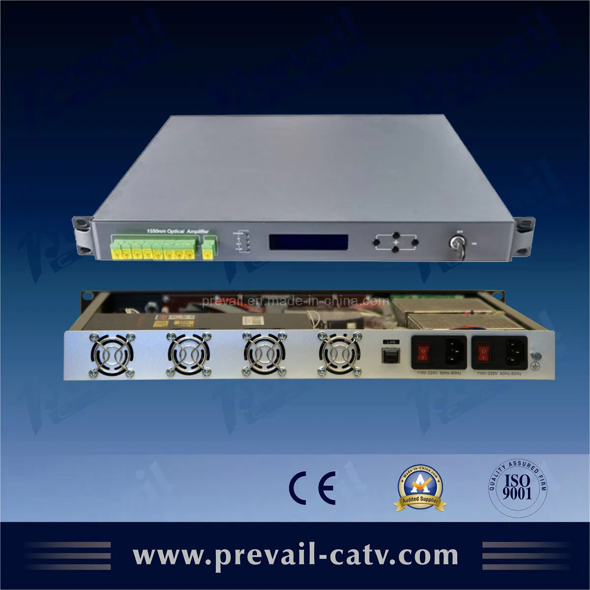 1550nm CATV Optical Amplifier Hihg Power Multi-Port Output EDFA