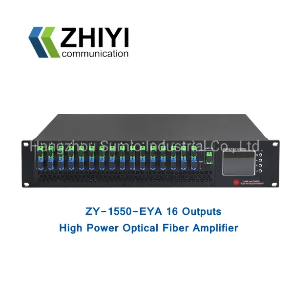 8 Ports with High Power, CATV Optical Amplifier EDFA, Max up to 256 Outputs, Bandwidth 1535~1565nm, Dual Power Supply