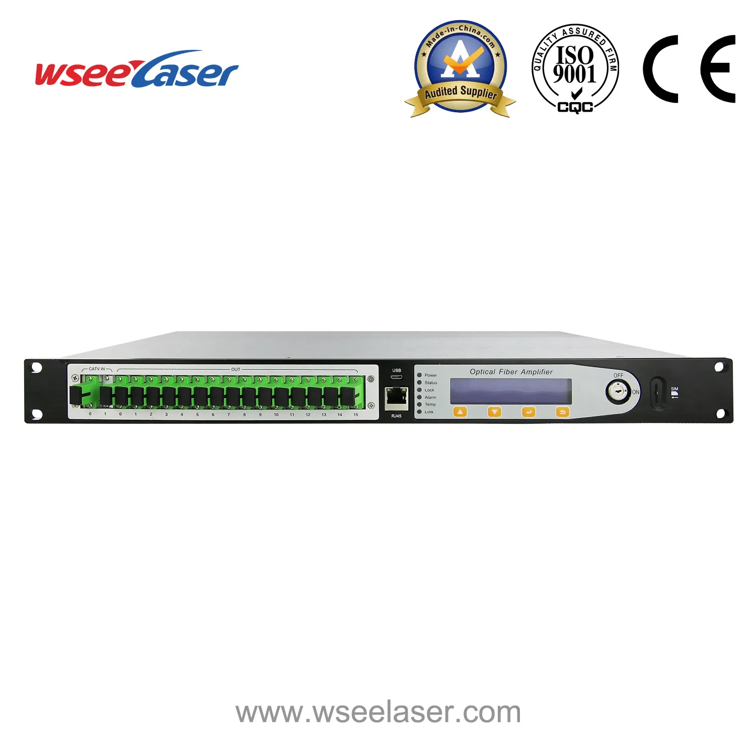 CATV Wdm EDFA 4 8 16ports 1550nm CATV Optical Amplifier High Power Fiber Optic Equipment