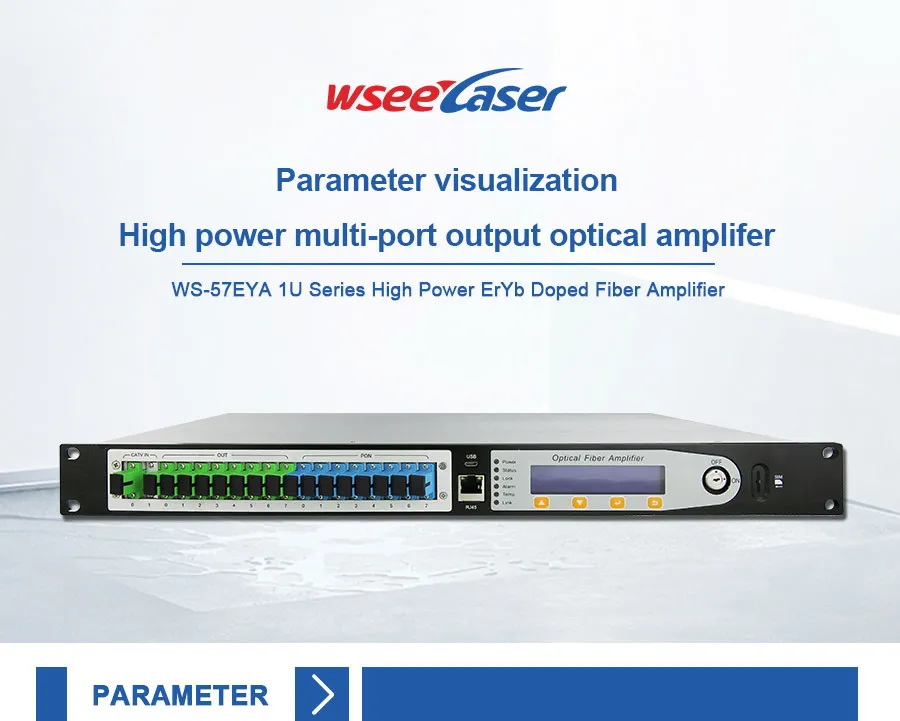 CATV Wdm EDFA 4 8 16ports 1550nm CATV Optical Amplifier High Power Fiber Optic Equipment