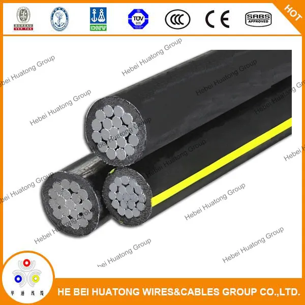 Duplex Neutral-Supported Cable Type Ns75, 600 V, Aluminum Conductor, LLDPE Insulation, ACSR Neutral