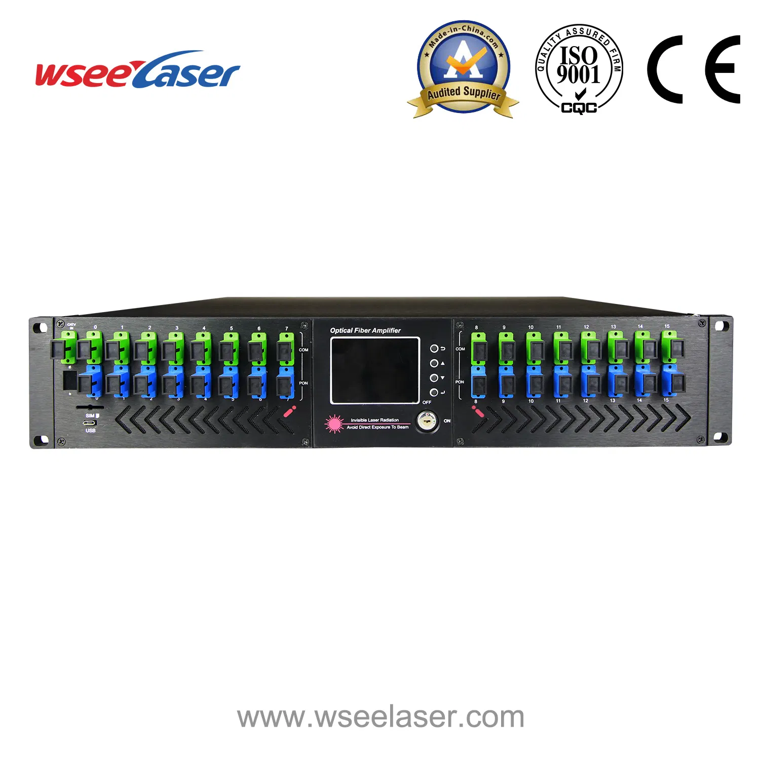 FTTH Gpon Epon CATV 32 Ports Optical Amplifier Pon EDFA with Wdm