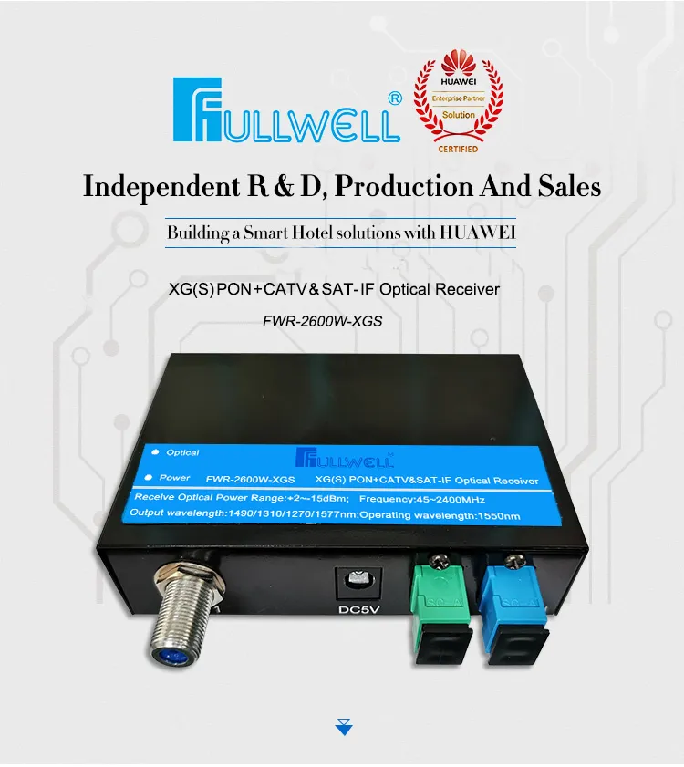 Fullwell 10g 1310/1490&1270/1577&1550nm Xgs-Pon Wdm Satellite Mini Node Converter