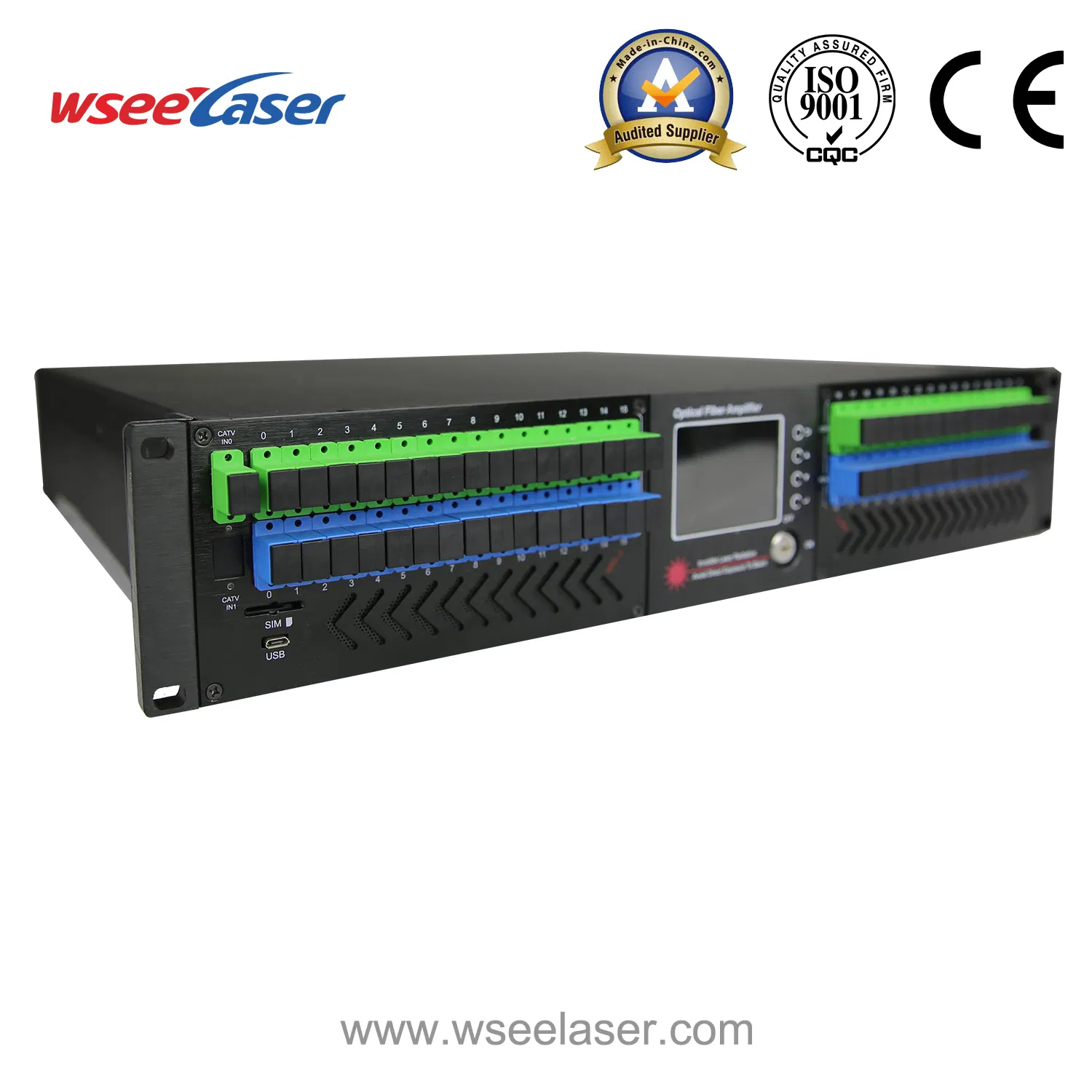 High Power Gpon Fiber 16 Ports 1550nm Eydfa Optical Amplifier with Wdm