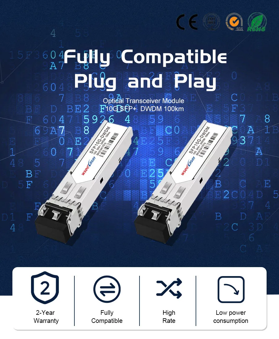 OEM/ODM 10g SFP+ DWDM 100km Optical Transceiver Optical Module