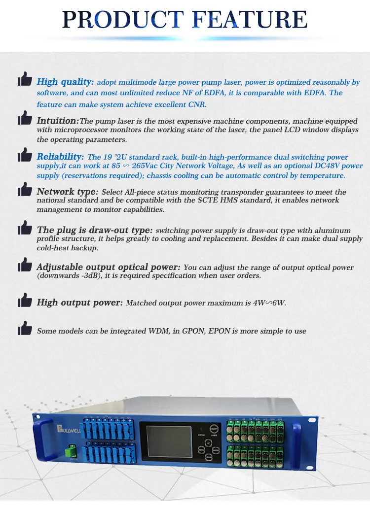 Optical Amplifier with Wdm 32 Port 20dBm