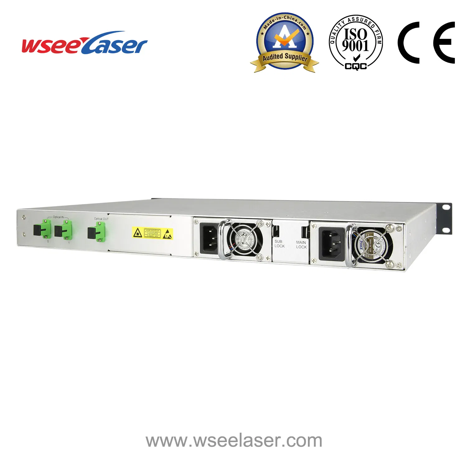 Wsee Ea1500 CATV Erbium Optical Amplifier Dual Power Supply Hfc EDFA 4 Ports 16.5dBm